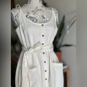 NWT Emerson Fry Linen Midi Dress | Made in USA | M